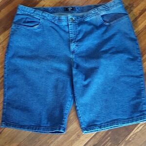 Riders by Lee Women's Classic Denim Bermuda Shorts - Deep Blue